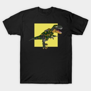 T-rex is a war veteran in prehistoric times #3 T-Shirt